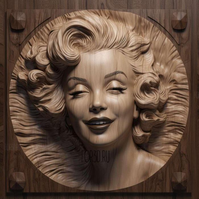 marilyn monroe 4 stl model for CNC